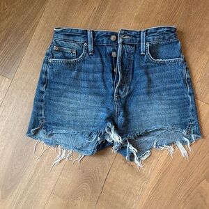 Joe's Jeans Blue Frayed Jean Shorts